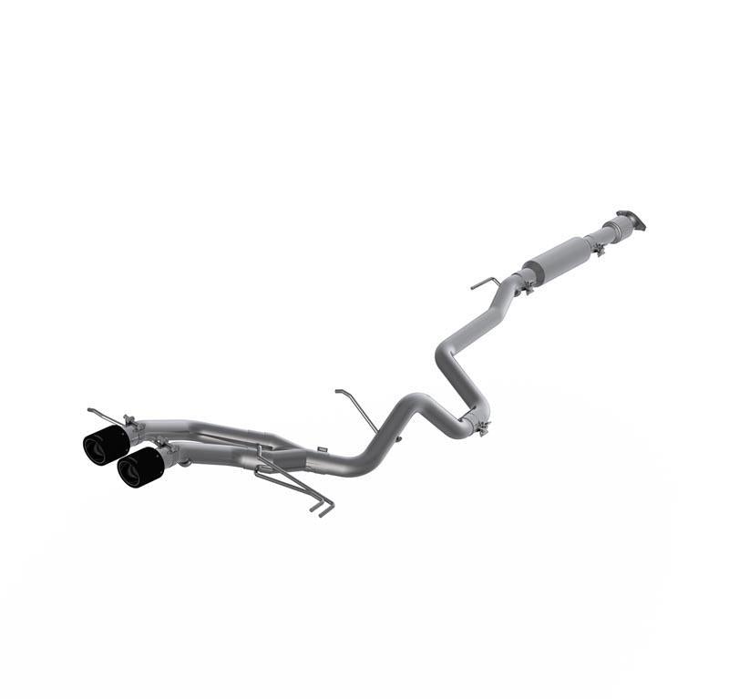 Catback Exhaust System 2.5" Stainless Steel T409 Exits Dual w/ Tips Carbon Fiber - MBRP 2013-17 Hyundai Veloster