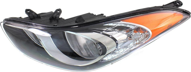 Headlight Left Single Clear W/ Bulb(s) - Replacement 2011-2012 Elantra