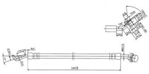 Brake Line Right Single - Centric Parts 2015 Sonata 4 Cyl 2.4L