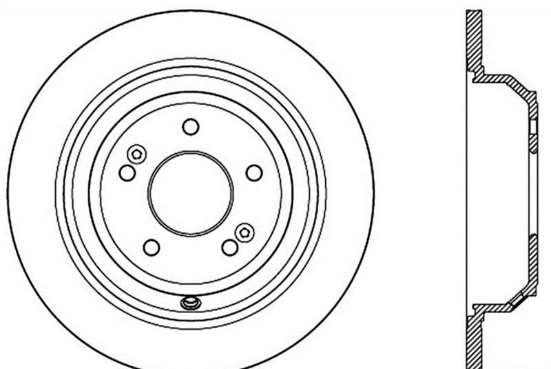 Brake Rotor Rear Left Slotted - StopTech 2010-16 Hyundai Genesis Sedan  and more