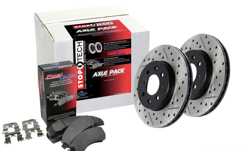 Street Axle Pack Rear Drilled & Slotted - StopTech 2008-09 Hyundai Sonata  and more