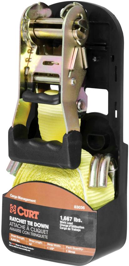 Cargo Strap Single Yellow - Curt Universal