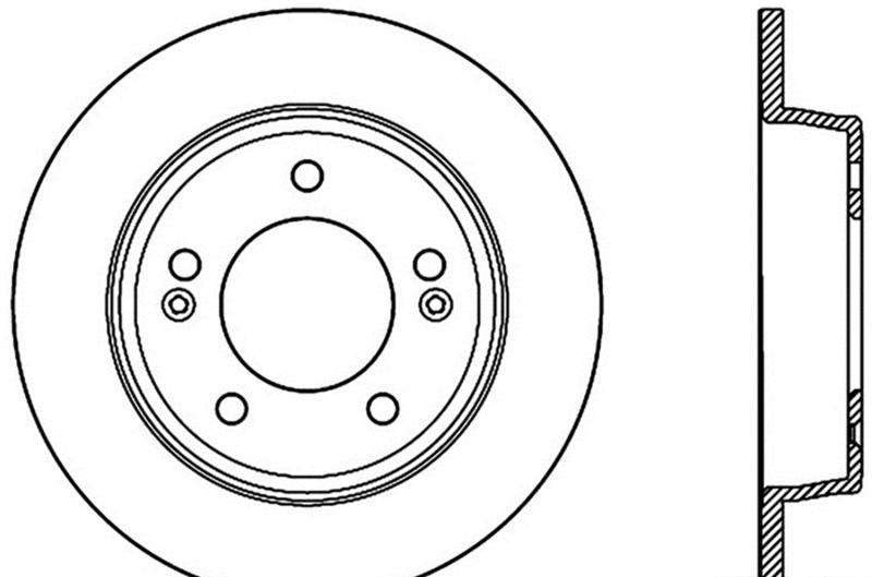 Brake Rotor Rear Right Cross Drilled - StopTech 2012-17 Hyundai Veloster  and more