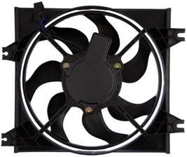 Cooling Fan Assembly Right Single - VDO 2001-2002 Accent