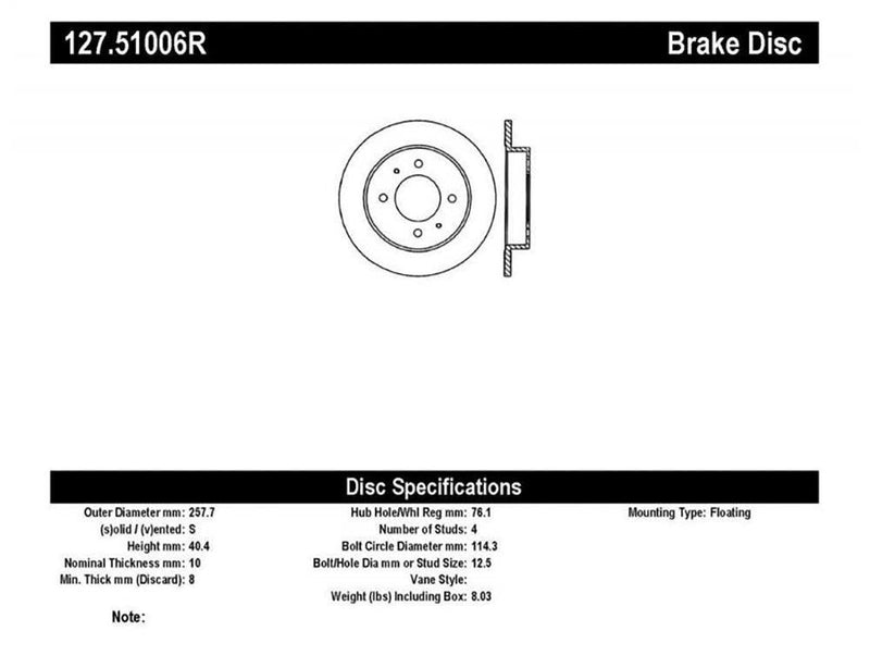 Brake Rotor Rear Right Drilled Slotted - StopTech 1997-01 Hyundai Tiburon  and more