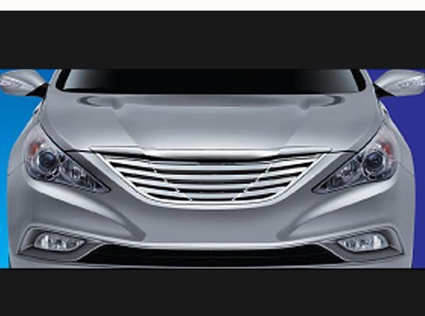Billet Grille ABS Chrome Stainless Billet - Quality Auto Accessories 2011-13 Hyundai Sonata