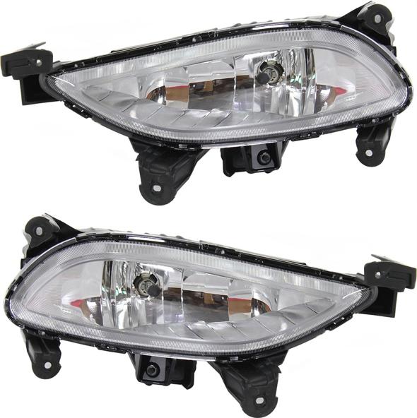 Fog Light Set Of 2 Capa Certified W/ Bulb(s) - Replacement 2011-2012 Sonata